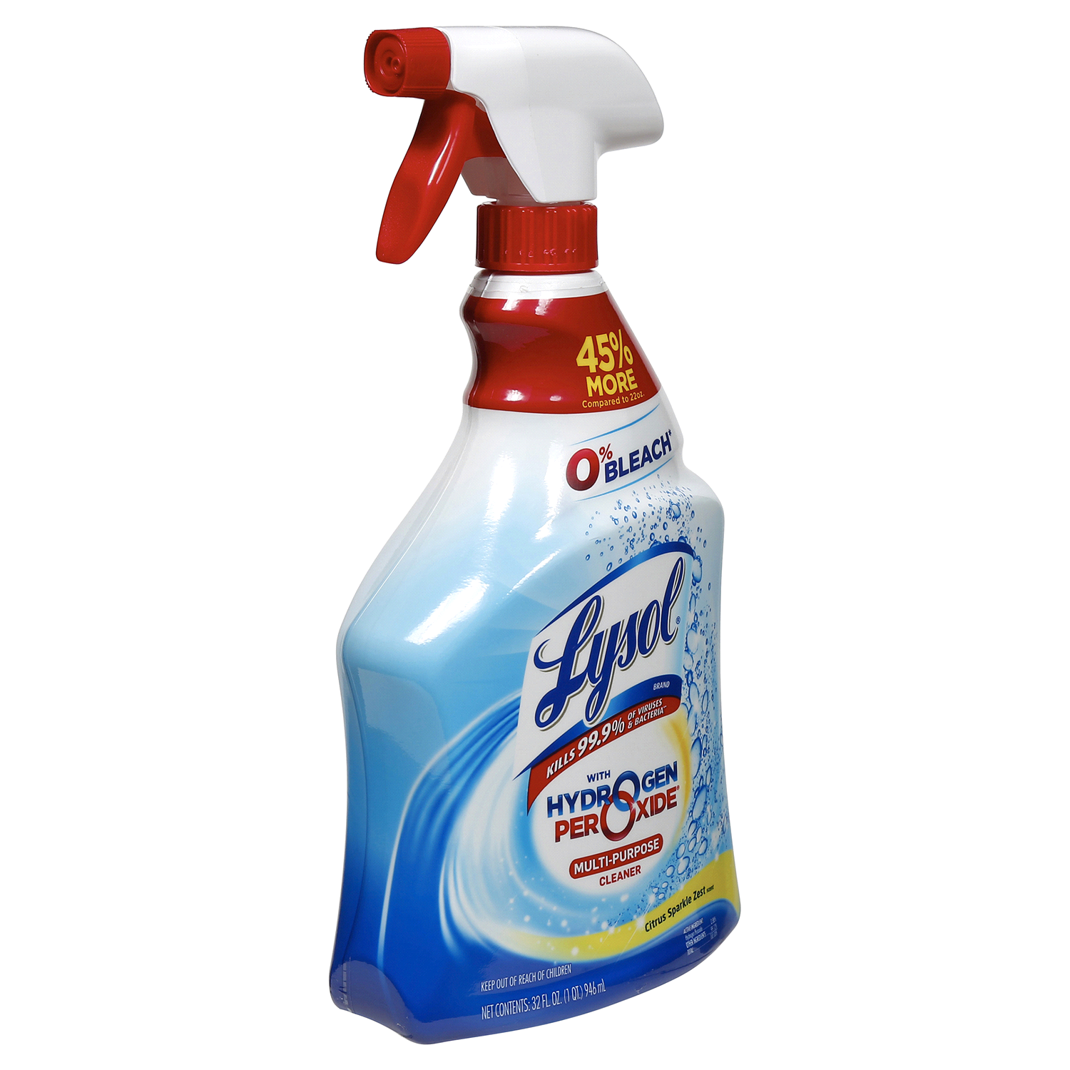 slide 2 of 2, Lysol Citrus Sparkle Zest Scent Multi-Purpose Cleaner with Hydrogen Peroxide 32 fl oz, 32 fl oz