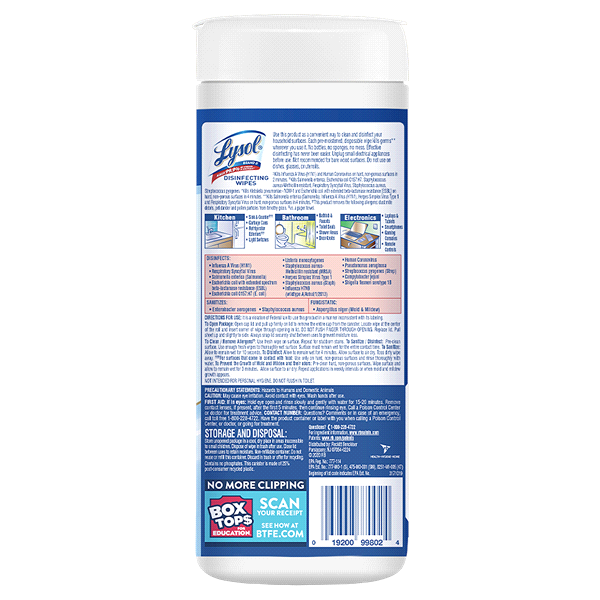 slide 4 of 5, LYSOL Disinfecting Wipes, Crisp Linen, 35 ct