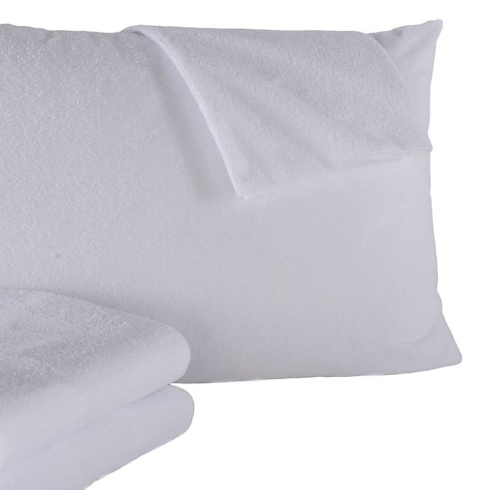 slide 2 of 8, Great Bay Home Waterproof King Pillow Protector - White, 2 ct