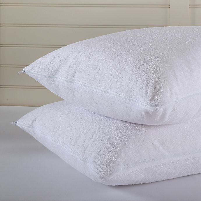 slide 3 of 8, Great Bay Home Waterproof King Pillow Protector - White, 2 ct