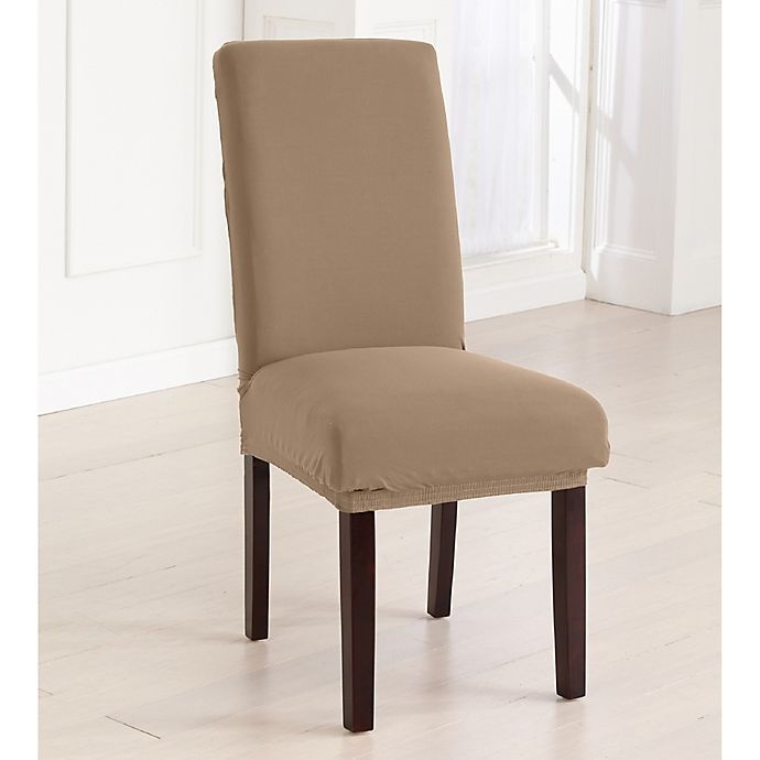 slide 1 of 2, Great Bay Home Jersey Dining Chair Slipcovers - Taupe, 4 ct