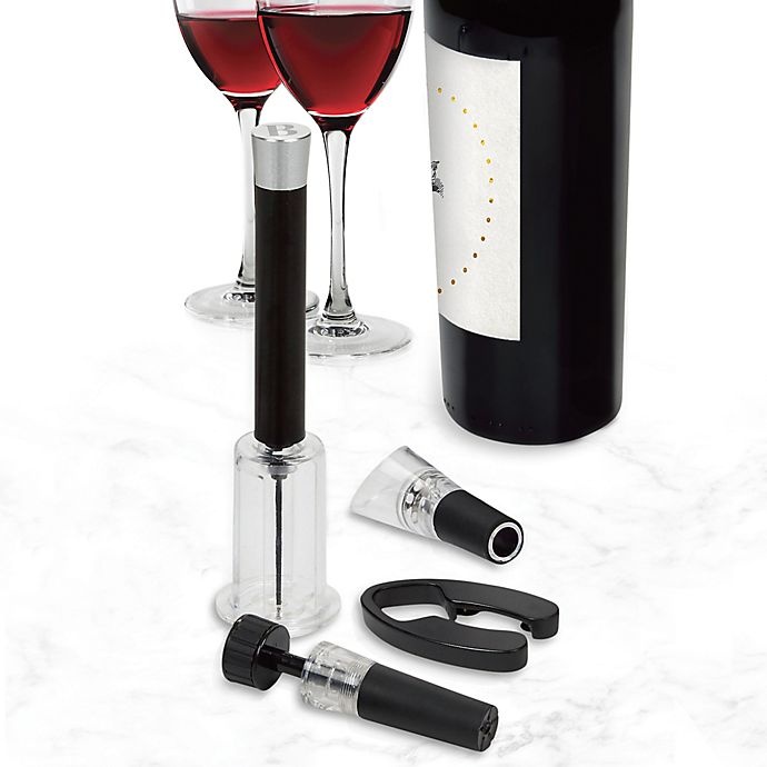 slide 2 of 3, Brookstone Wine Pressurizer Set - Black, 4 ct