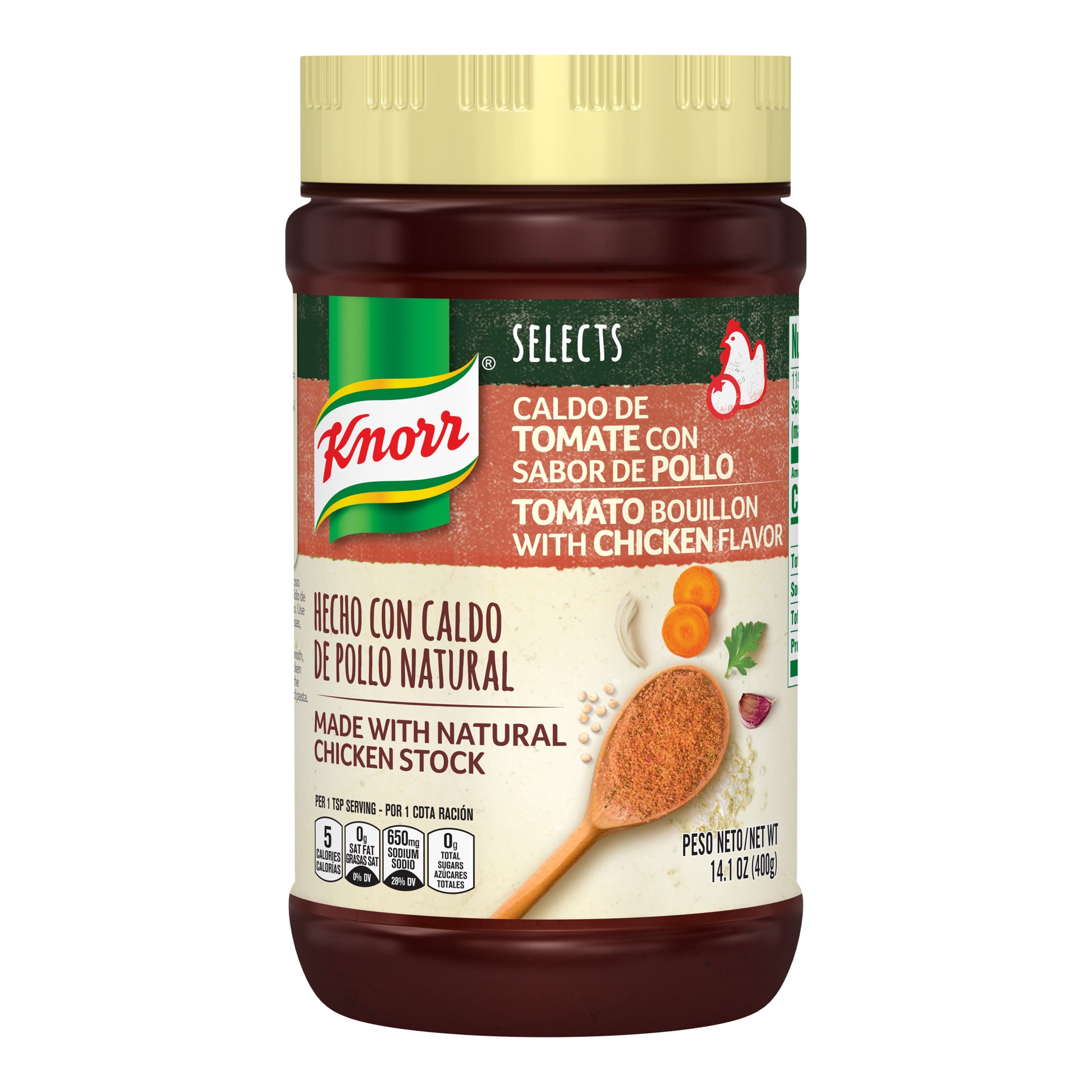 slide 1 of 4, Knorr Selects Granulated Tomato Bouillon with Chicken Flavor, 14.1 oz, 14.1 oz