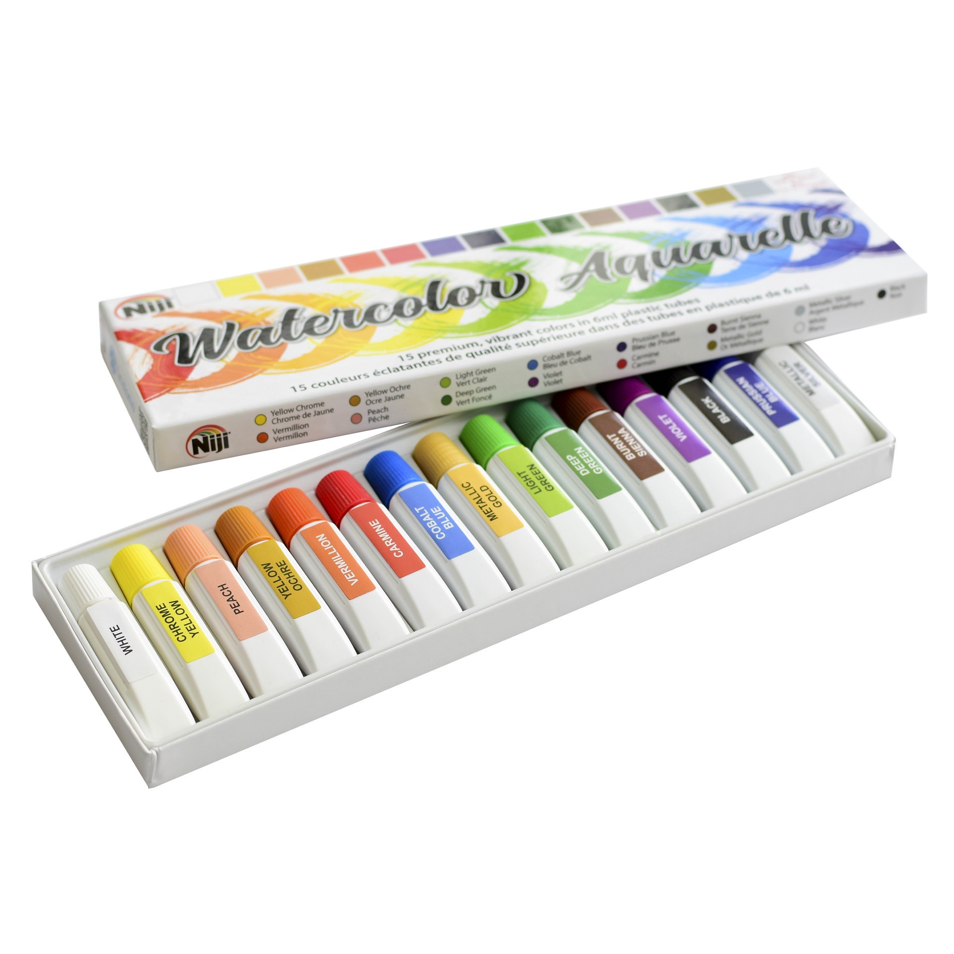 slide 5 of 6, Niji Premium Watercolor Set, 6 ml