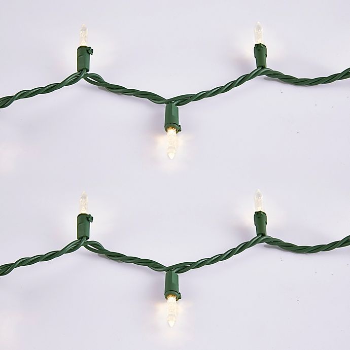 slide 3 of 6, Winter Wonderland ILLUMINATION 70-Light Faceted LED String Light Set with Warm White Bulbs, 17.5 ft