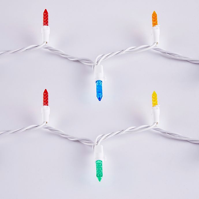 slide 2 of 6, Winter Wonderland ILLUMINATION 70-Light Faceted Multicolor LED String Light Set - White, 17.5 ft