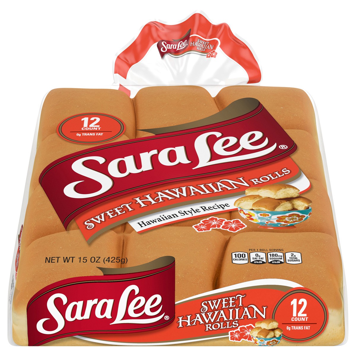 slide 1 of 9, Sara Lee Hawaiian (Club Pack) Rolls, 12 count, 15 oz, 12 ct