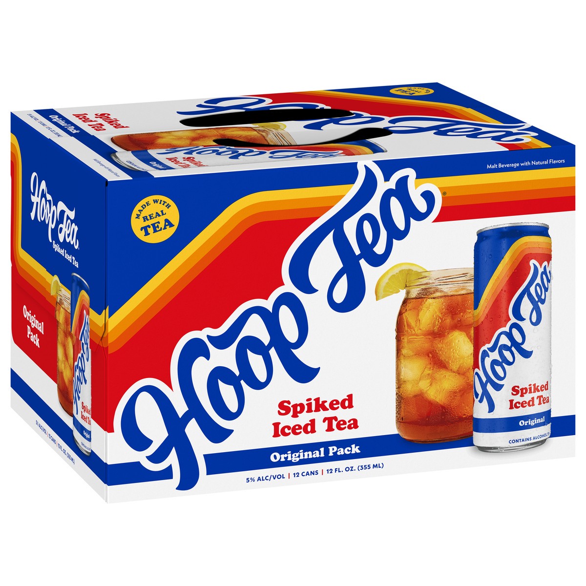 slide 2 of 9, Hoop Tea Original Spiked Iced Tea, 12 Pack, 12 Fl. Oz. Cans, 144 fl oz