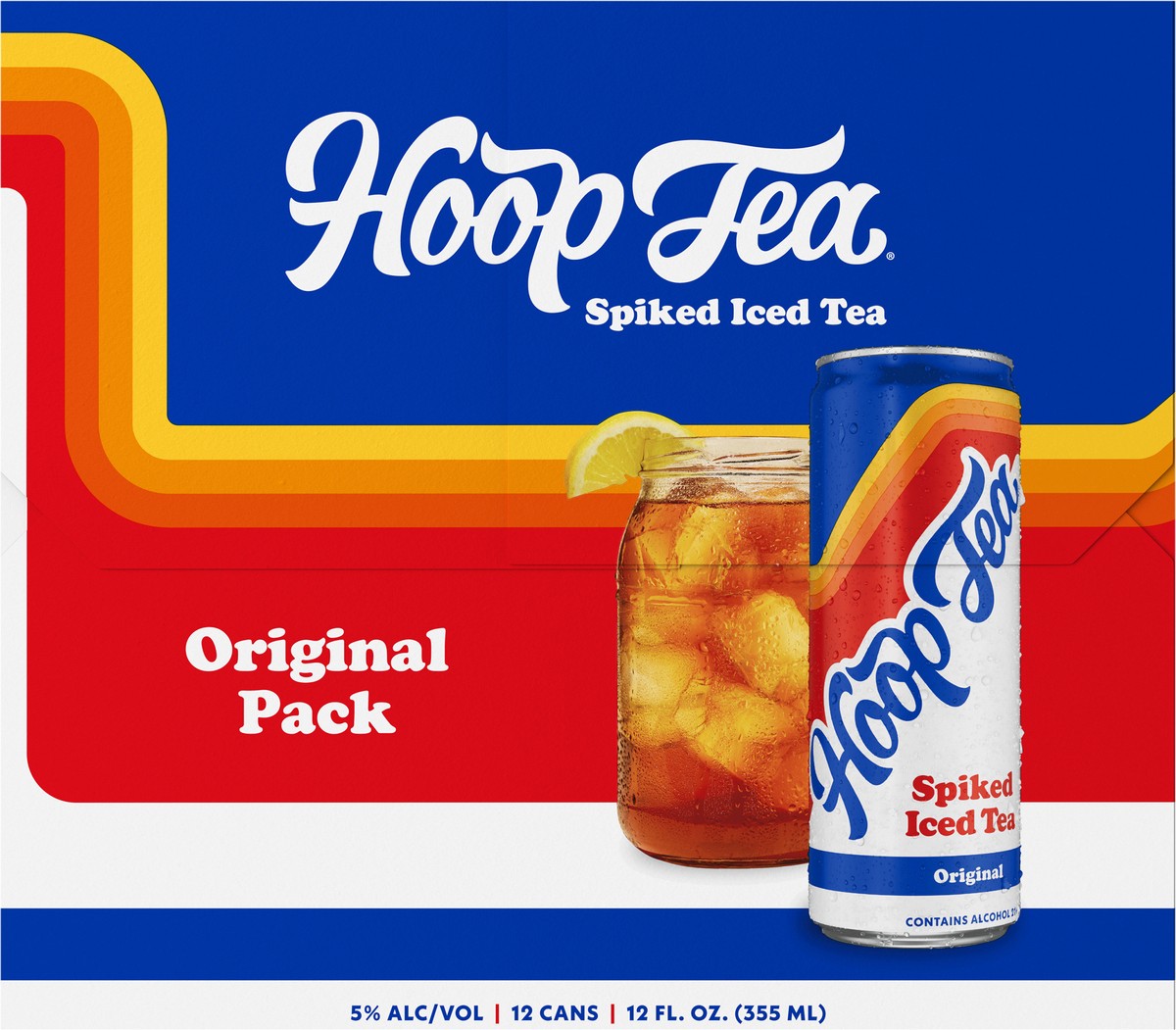 slide 5 of 9, Hoop Tea Original Spiked Iced Tea, 12 Pack, 12 Fl. Oz. Cans, 144 fl oz