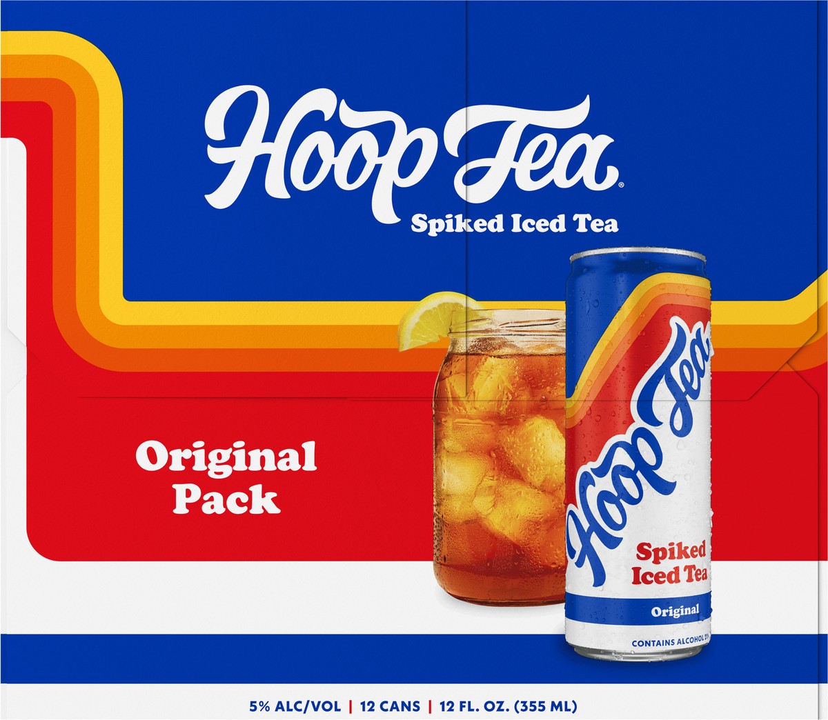 slide 4 of 9, Hoop Tea Original Spiked Iced Tea, 12 Pack, 12 Fl. Oz. Cans, 144 fl oz