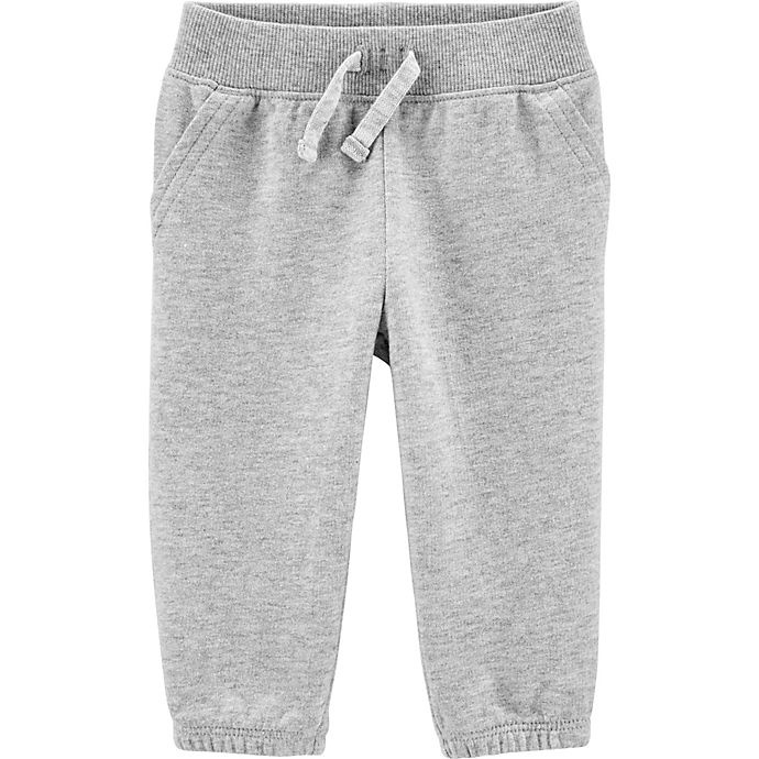 slide 1 of 1, carter's Everyday Pull-On Drawstring Pant - Grey, 1 ct; 3 M