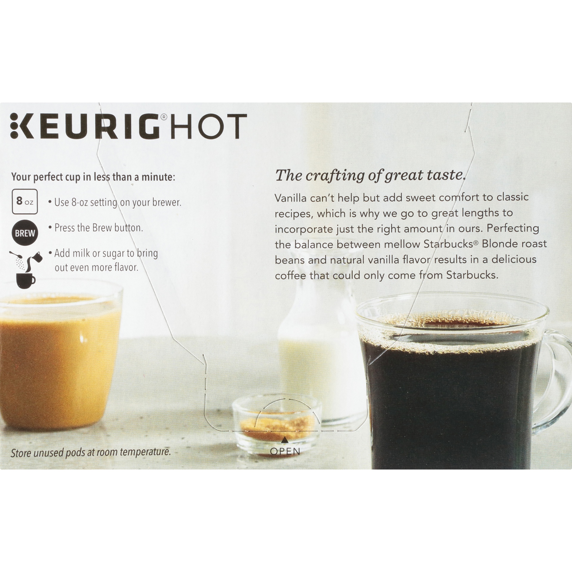 slide 4 of 7, Starbucks Flavored K-Cup Coffee Pods, Vanilla for Keurig Brewers, 10 ct; 0.35 oz