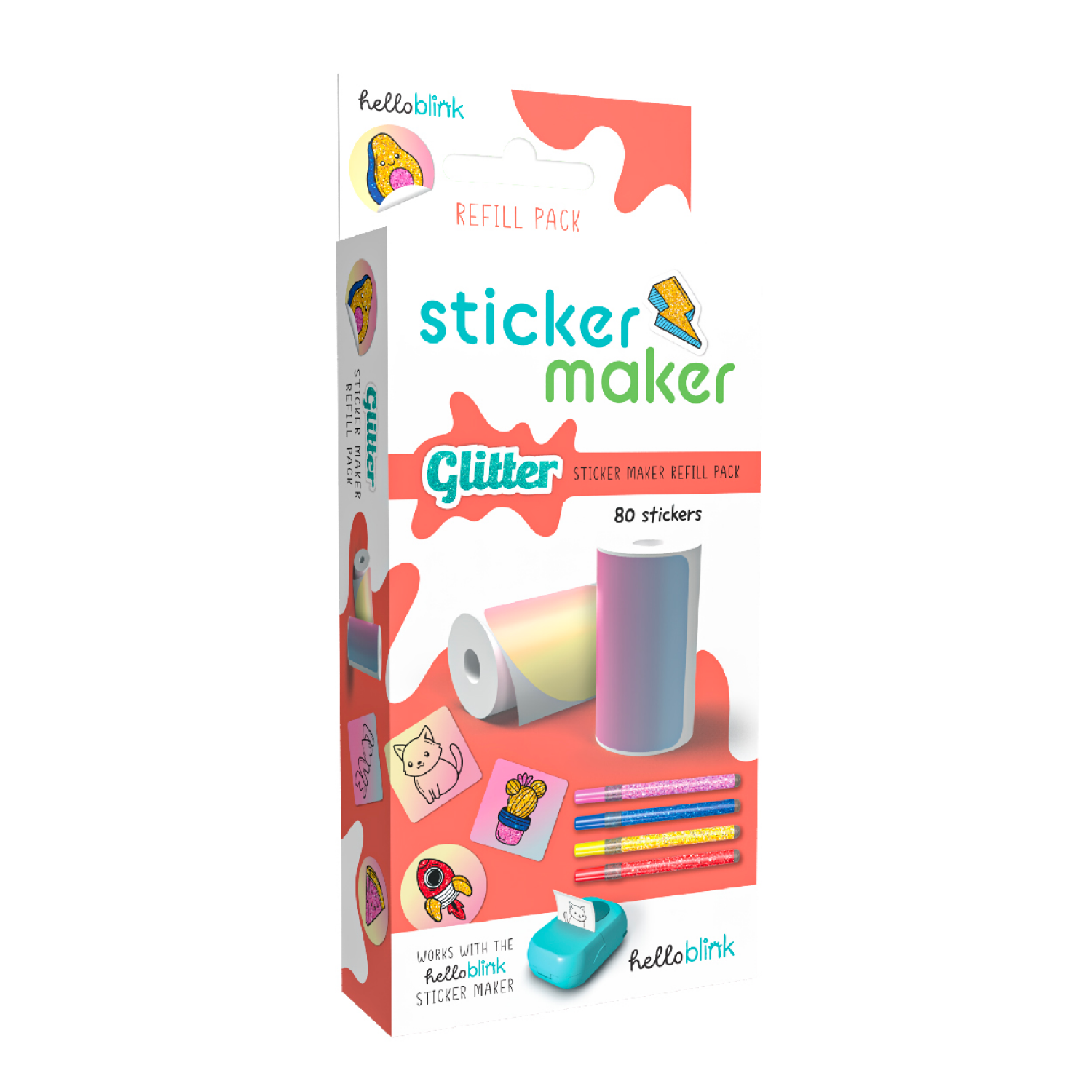 slide 2 of 2, 10032 Hello Blink Glitter Sticker Refill Pack, 1 ct