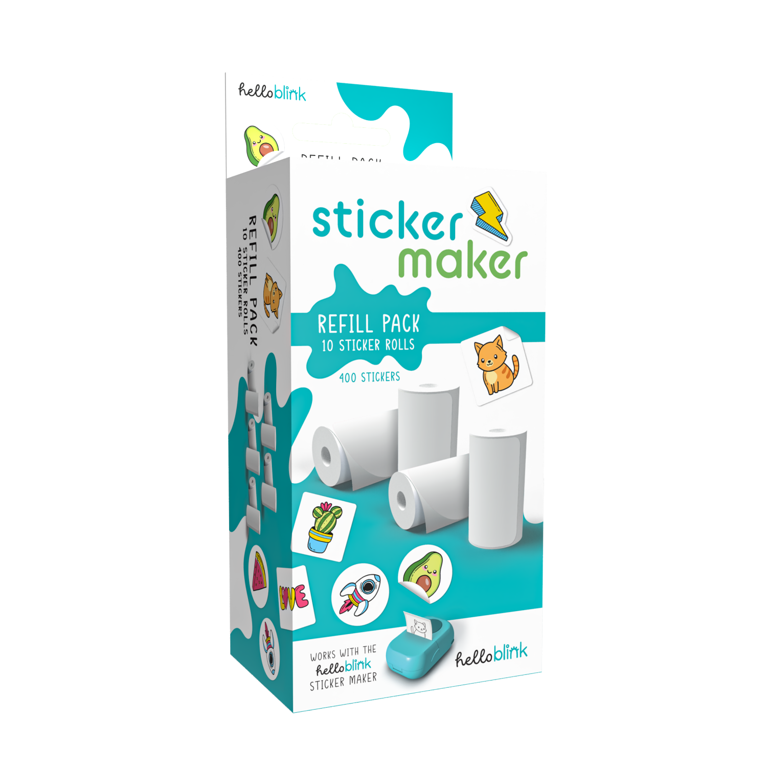 slide 3 of 3, Hello Blink Plain Sticker Refill Pack, 1 ct