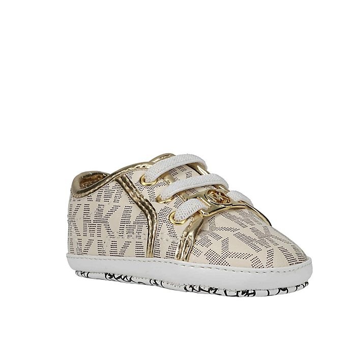 slide 1 of 1, Michael Kors SHOE BOX0-3 M CREAM LOGO LACE UP, 1 ct