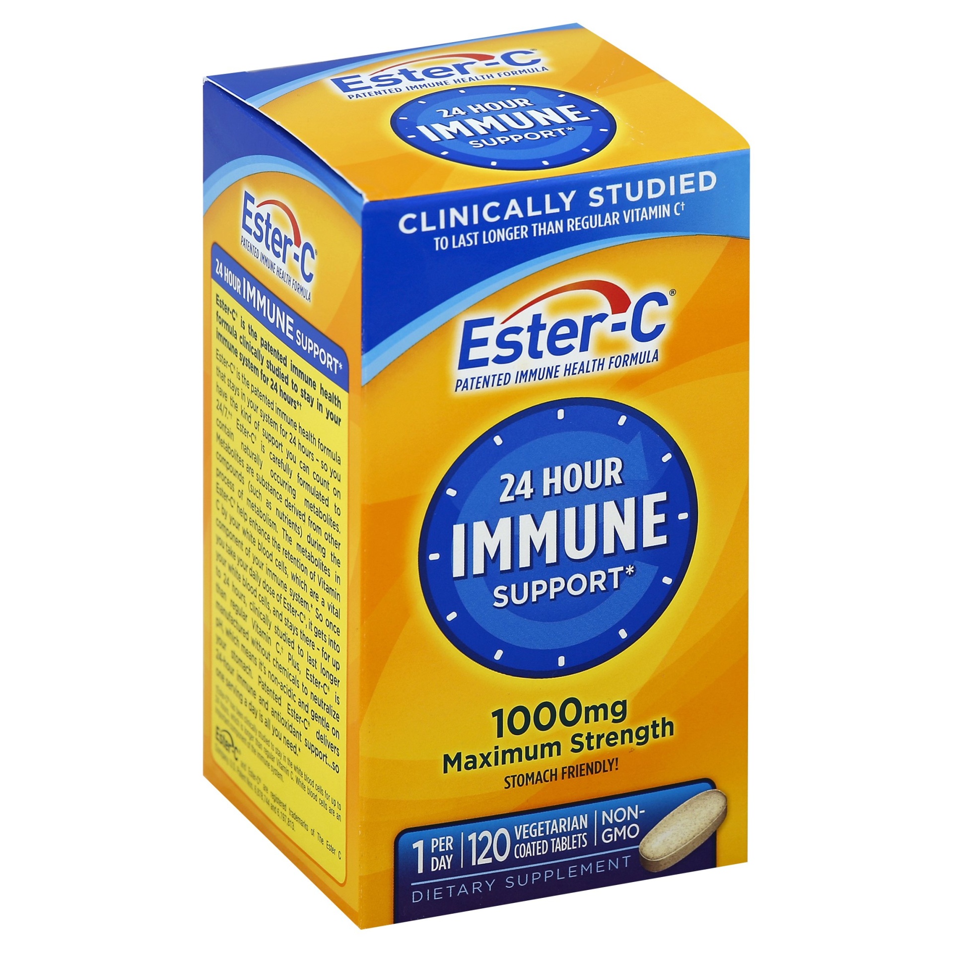 slide 1 of 4, Ester-C Immune Support 120 ea, 120 ct