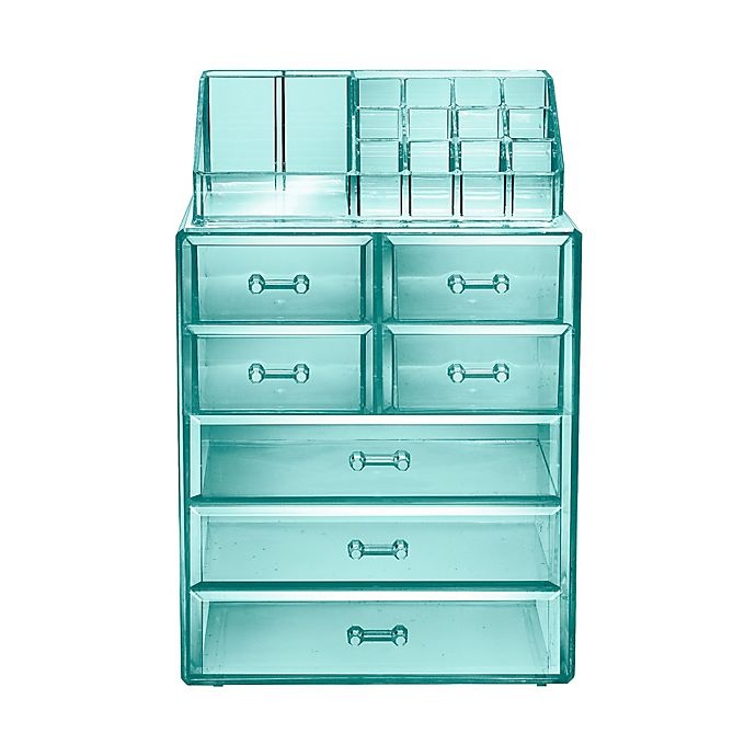 slide 2 of 2, Sorbus 7-Drawer Vanity Organizer - Teal, 2 ct