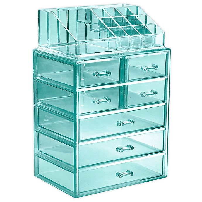 slide 1 of 2, Sorbus 7-Drawer Vanity Organizer - Teal, 2 ct