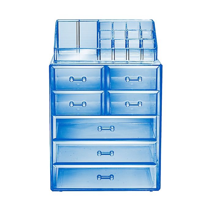 slide 2 of 2, Sorbus 7-Drawer Vanity Organizer - Blue, 2 ct