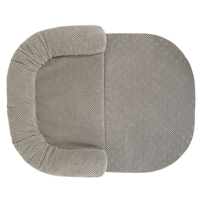 slide 4 of 7, Precious Tails Chenille Round Sofa Fold Out Orthopedic Pet Bed - Grey, 36 in