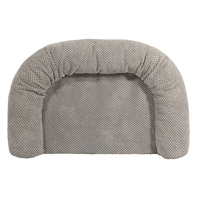 slide 6 of 7, Precious Tails Chenille Round Sofa Fold Out Orthopedic Pet Bed - Grey, 36 in