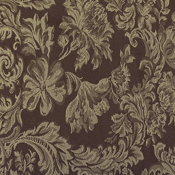 slide 2 of 2, Ultimate Textile Miranda Damask Round Tablecloth - Chocolate, 72 in
