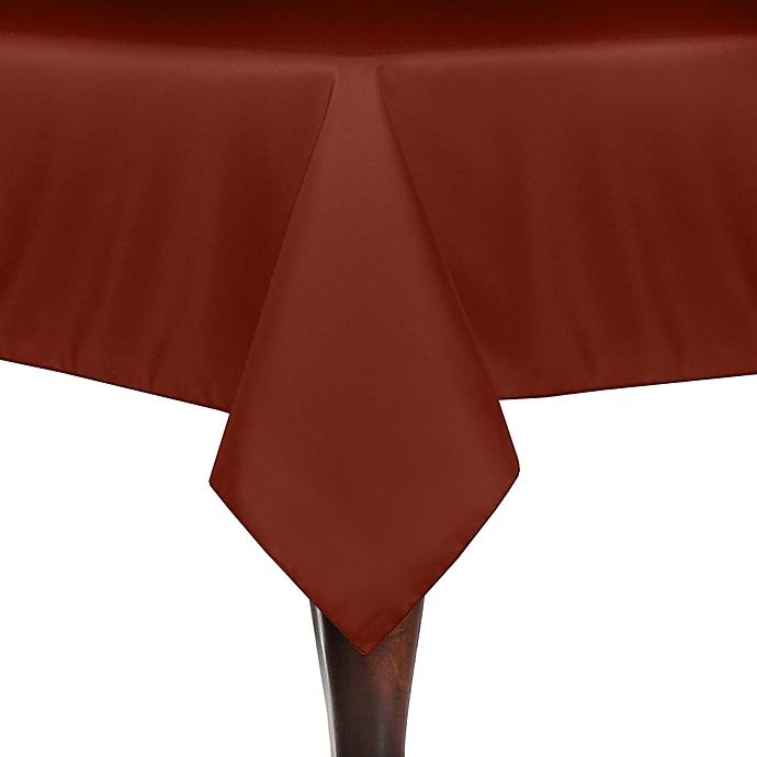 slide 1 of 2, Ultimate Textile Stain-Resistant Solid Rectangular Tablecloth - Burnt Orange, 52 in x 70 in