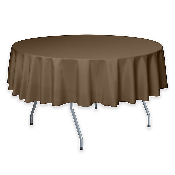 slide 1 of 2, Ultimate Textile Solid60-Inch Round Tablecloth - Toast, 1 ct