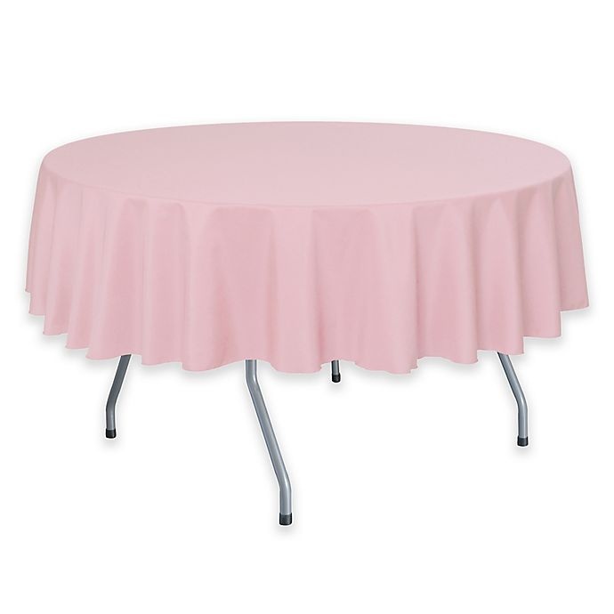 slide 1 of 2, Ultimate Textile Solid60-Inch Round Tablecloth - Light Pink, 1 ct