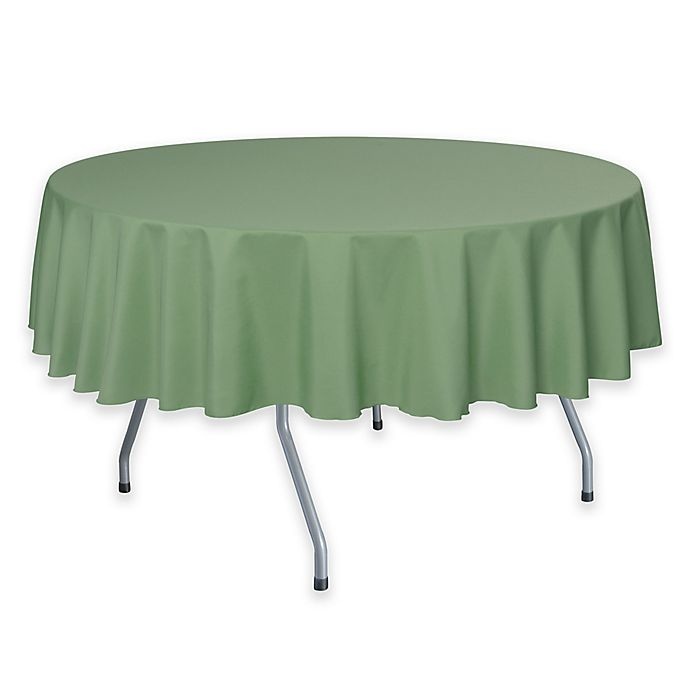 slide 1 of 2, Ultimate Textile Solid60-Inch Round Tablecloth - Sage Green, 1 ct
