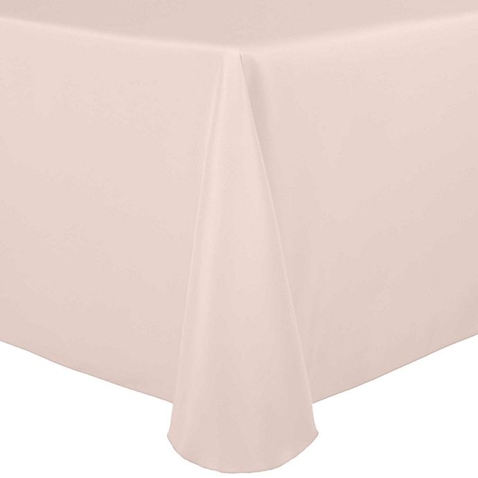 slide 1 of 2, Ultimate Textile Stain-Resistant Solid Oval Tablecloth - Ice Peach, 70 in x 104 in