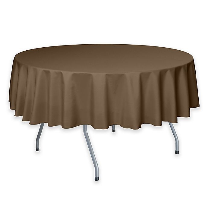 slide 1 of 2, Ultimate Textile 72-Inch Round Polyester Tablecloth - Toast, 1 ct
