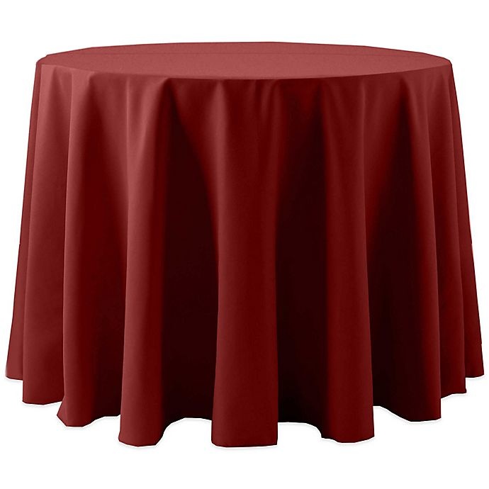 slide 1 of 2, Ultimate Textile Spun Polyester Round Tablecloth - Rust Red, 60 in
