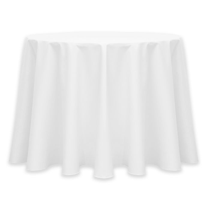 slide 1 of 2, Ultimate Textile 60-Inch Round Twill Tablecloth - White, 1 ct