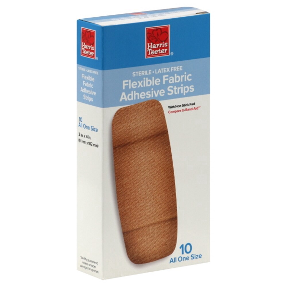 slide 1 of 4, Harris Teeter Extra Large All One Size Flexible Fabric Strips, 10 ct