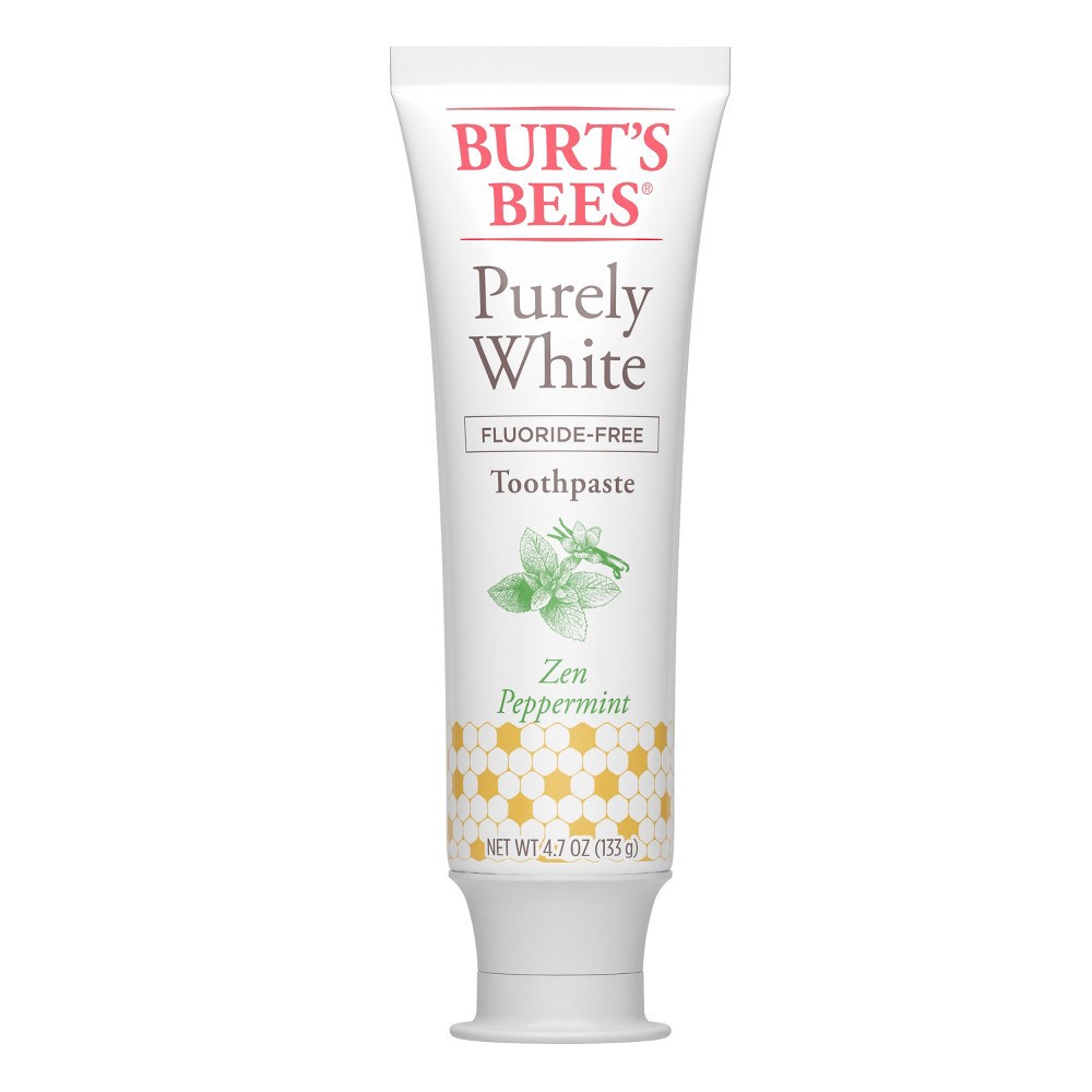 Burt's Bees Purely White Fluoride-Free Toothpaste 4.7oz Zen Peppermint
