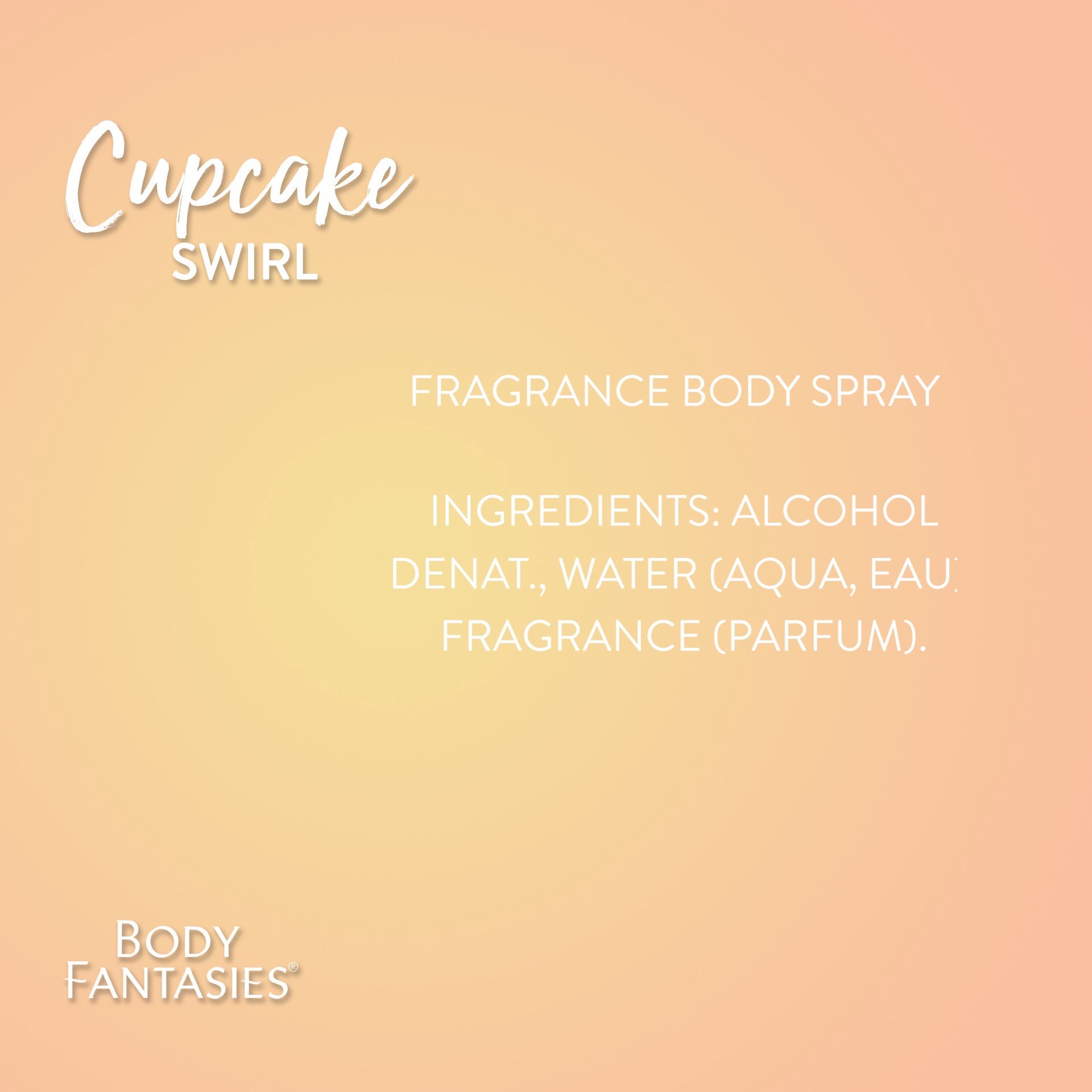 slide 3 of 5, Body Fantasies Cupcake Swirl Travel Body Spray, 3.2 Oz., 3.2 oz