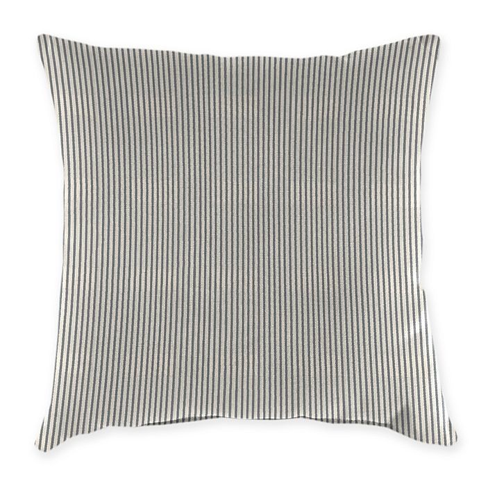 slide 1 of 1, Jordan Manufacturing Striped Square Indoor/Outdoor Throw Pillows - Charcoal, 2 ct