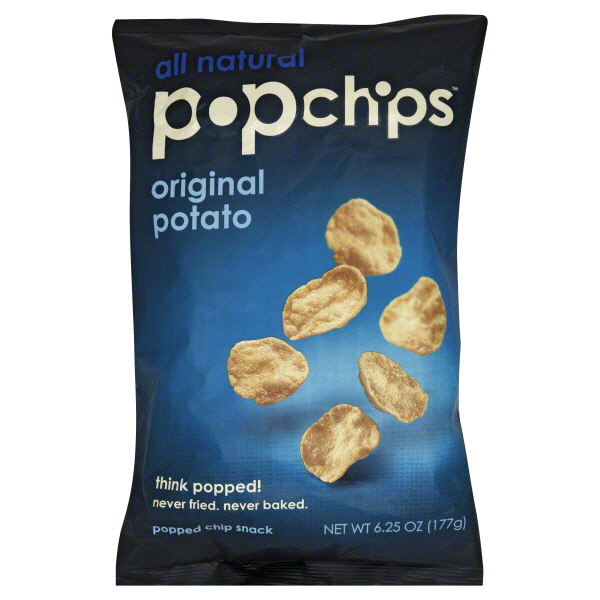 slide 1 of 1, Popchips Sea Salt Potato Popped Chip Snack, 6.25 oz