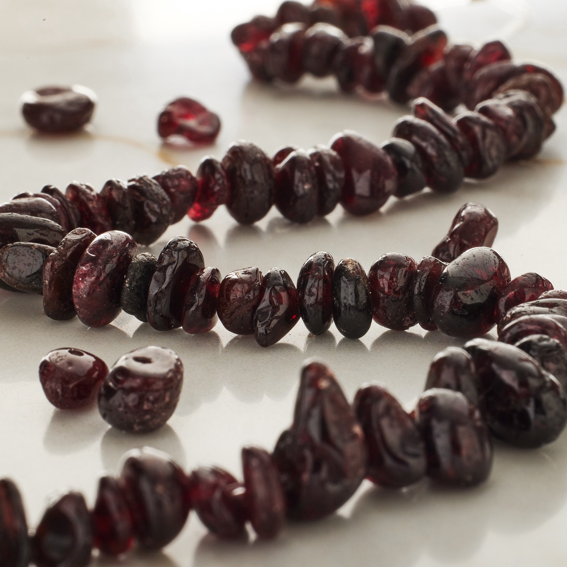slide 3 of 3, Garnet Chip Beads By Bead Landing, 12.7 cm