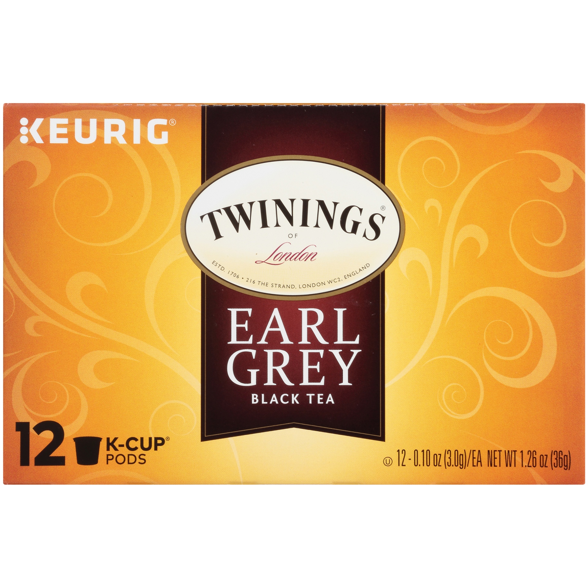 slide 5 of 7, Twinings Earl Grey K-Cups old pkg - 1.26 oz, 12 ct