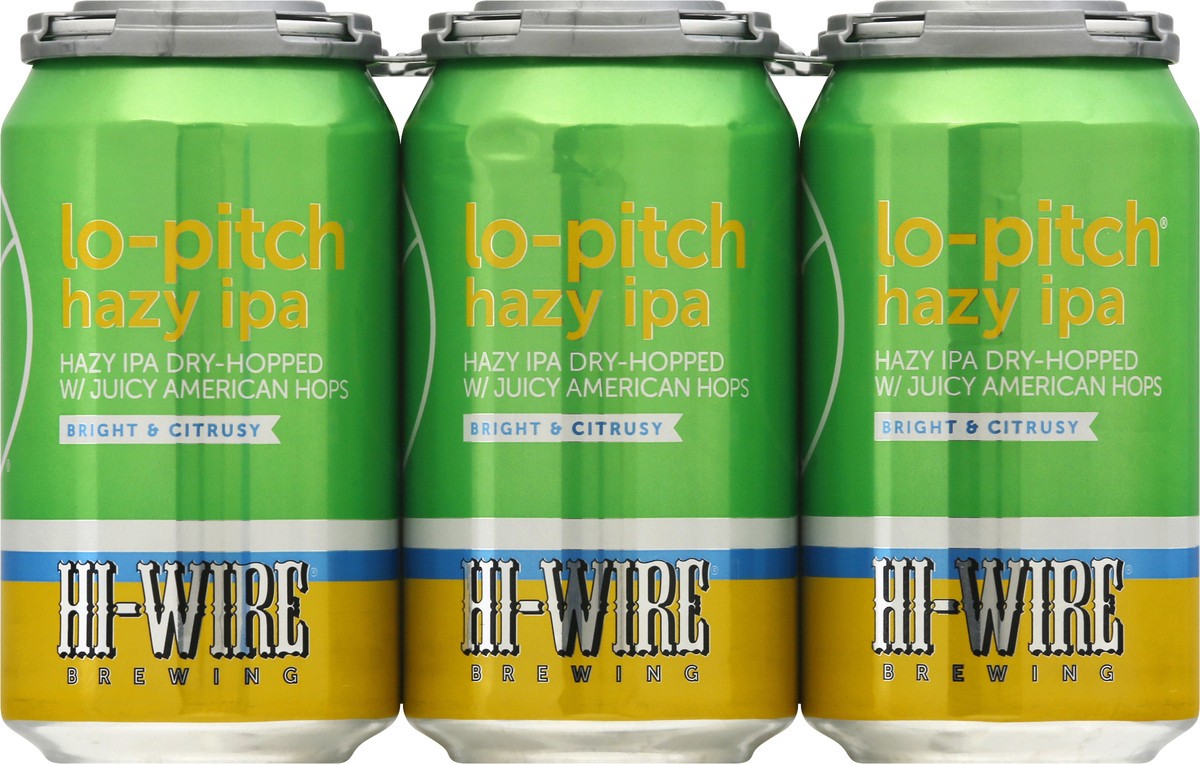 slide 2 of 9, Hi Wire Brewing Lo-Pitch Hazy IPA Bright & Citrusy Beer 6 ea, 6 ct