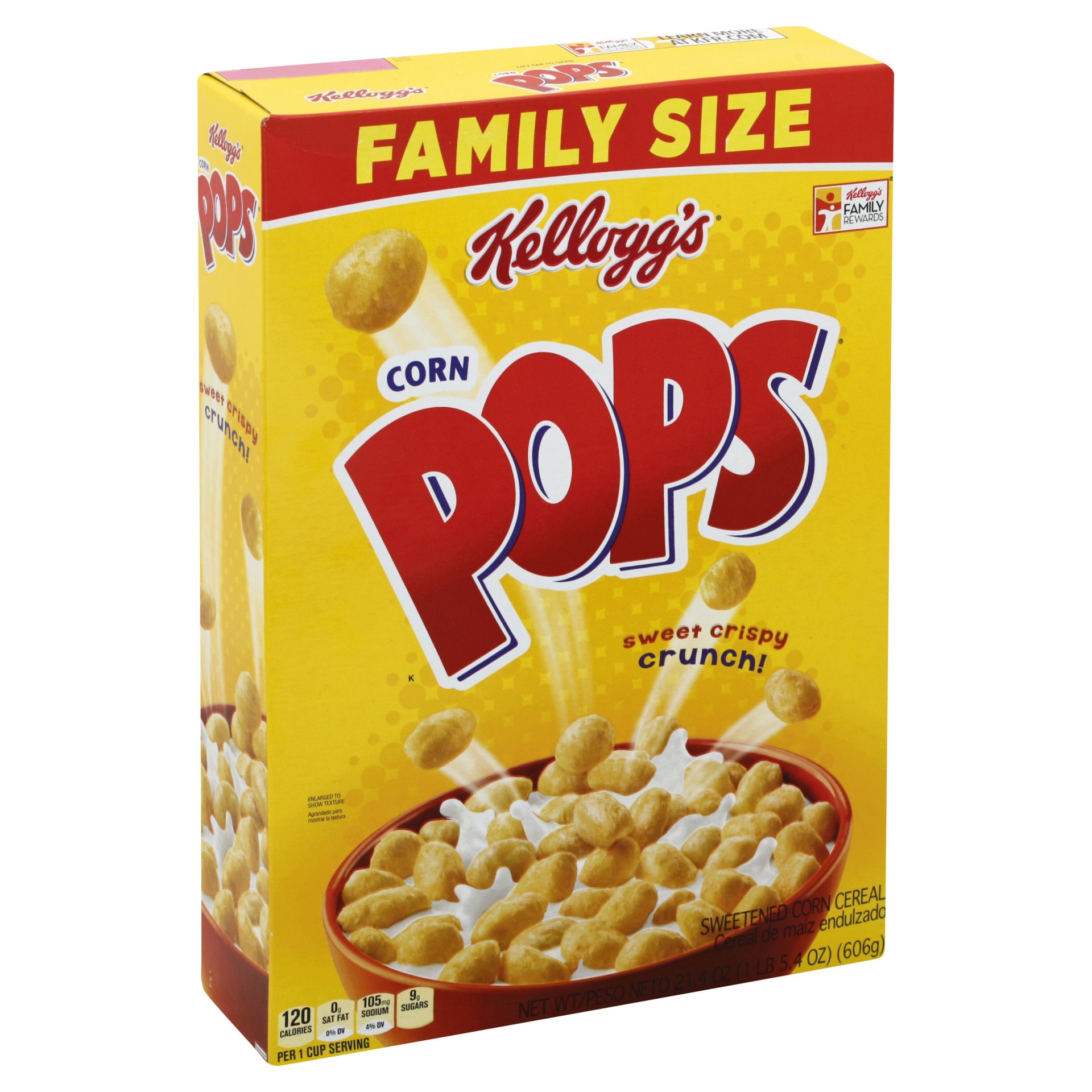 slide 1 of 7, Corn Pops Kellogg's Corn Pops Breakfast Cereal Original, 21.4 oz