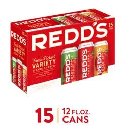 Redd's Hard Apple Variety Pack Ale Beer, 15 Pack, 12 fl oz Cans, 5% ABV