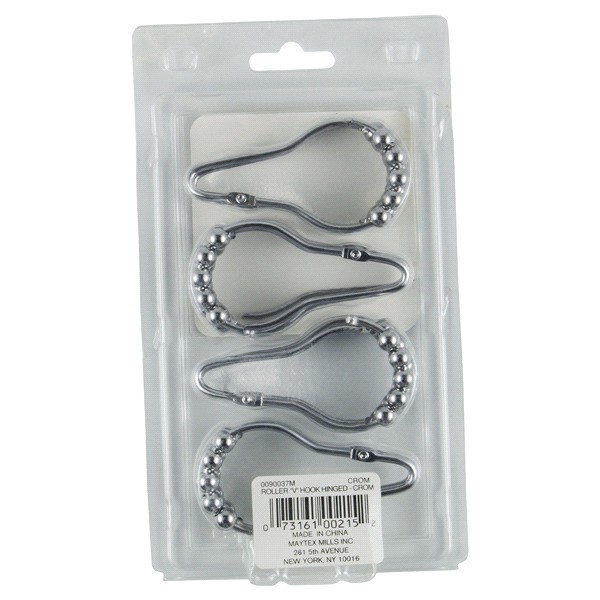 slide 2 of 5, ZENNA HOME Roller V Glide Hooks, Chrome, 1 ct