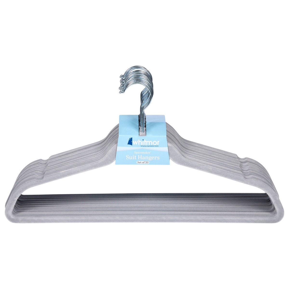 slide 1 of 9, Whitmor Spacemaker Suit Hangers S/20-Alloy, 20 ct