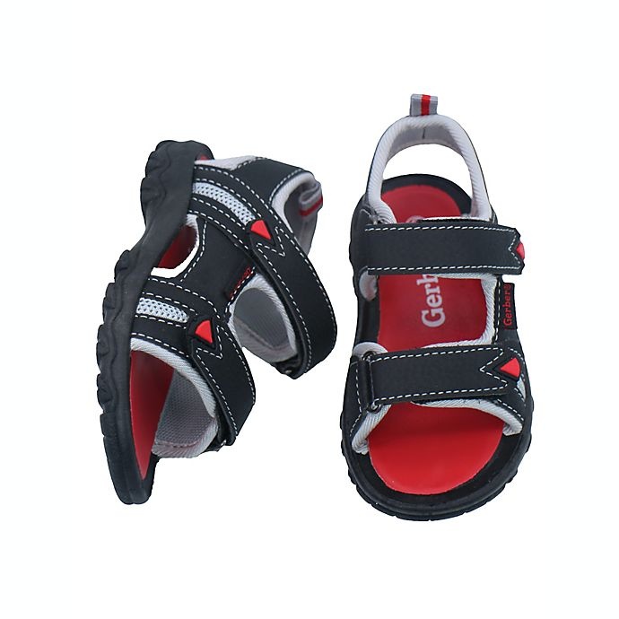 slide 2 of 2, Gerber Play Sandal In Black And Red, 1 ct