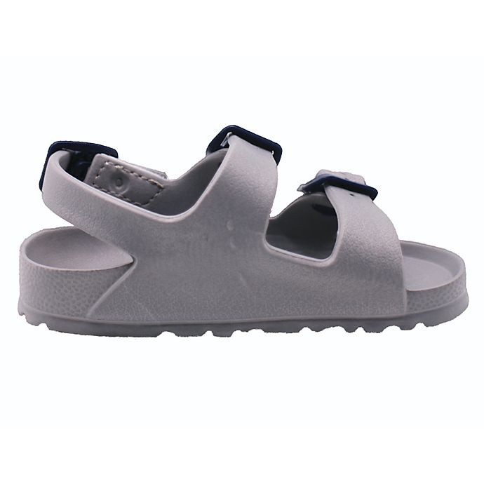 slide 5 of 5, STEPPING STONES TWO BUCKLE EVA SANDAL IN GREY., 1 ct