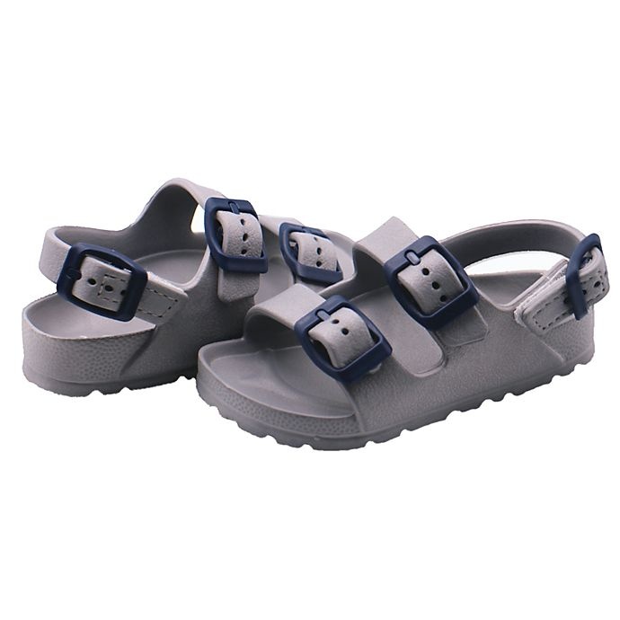 slide 2 of 5, STEPPING STONES TWO BUCKLE EVA SANDAL IN GREY., 1 ct