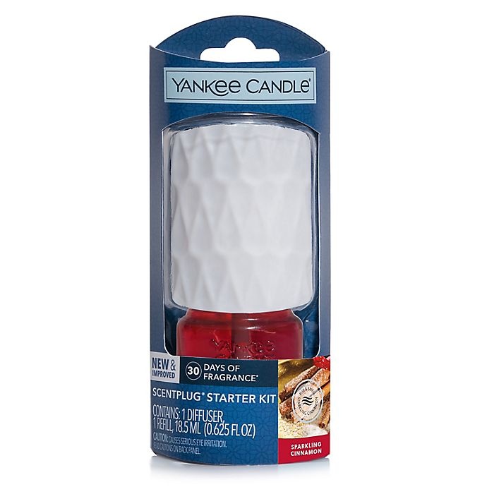 slide 1 of 2, Yankee Candle ScentPlug Base with Sparkling Cinnamom Refill Set, 1 ct
